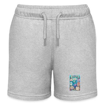 Sternzeichen Fische – Träumerisch und kreativ - Kinder Organic Joggingshorts Mini Bolter von Stanley/Stella - Grau meliert - Vorne
