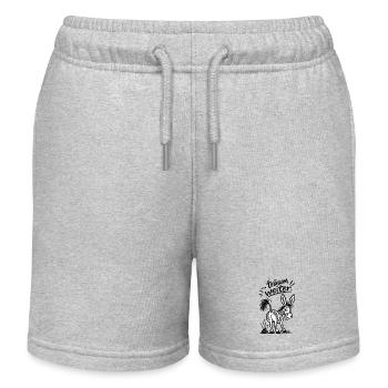 Goldesel Cartoon - Kinder Organic Joggingshorts Mini Bolter von Stanley/Stella - Grau meliert - Vorne