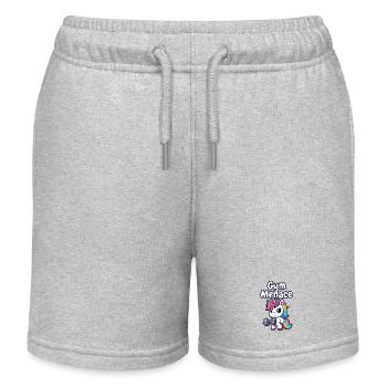 Gym Menace Unicorn Lifter - Kids Organic Sweat Shorts by Stanley/Stella - heather grey - Front