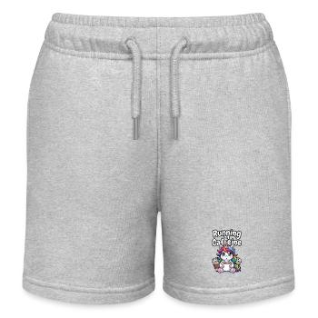 Caffeine Fueled Unicorn - Kids Organic Sweat Shorts by Stanley/Stella - heather grey - Front