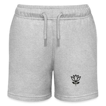 Minimalist Flower - Kinder Organic Joggingshorts Mini Bolter von Stanley/Stella - Grau meliert - Vorne