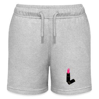 Lippenstift modern retro - Kinder Organic Joggingshorts Mini Bolter von Stanley/Stella - Grau meliert - Vorne