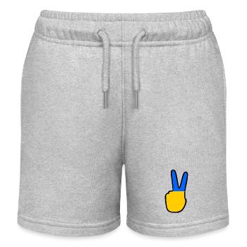 Ukraine - Short de jogging enfant bio Stanley/Stella - gris chiné - Devant