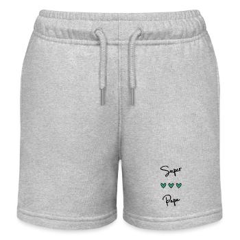 FÊTE DES PÈRES.BONNE FÊTE PAPA. PAPA. BONNE FÊTE - Short de jogging enfant bio Stanley/Stella - gris chiné - Devant