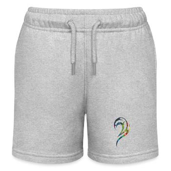 Gothic Tattoo gelb gruen marmoriert - Kinder Organic Joggingshorts Mini Bolter von Stanley/Stella - Grau meliert - Vorne