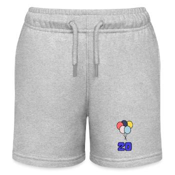 20. 20 YEARS. 20TH ANNIVERSARY. BIRTHDAY 20 YEARS. - Kids Organic Sweat Shorts by Stanley/Stella - heather grey - Front