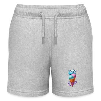 Glace - Short de jogging enfant bio Stanley/Stella - gris chiné - Devant