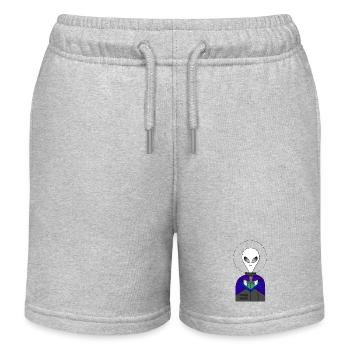 Explorateur galactique Alien - Short de jogging enfant bio Stanley/Stella - gris chiné - Devant