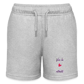RUHESTAND. KOLLEGE. RUHESTAND. PENSIONIERT. RUHESTAND. - Kinder Organic Joggingshorts Mini Bolter von Stanley/Stella - Grau meliert - Vorne