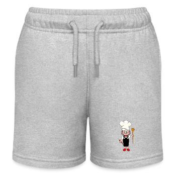 Affen Affe Kochkunst Hobbykoch Gastgeber - Kinder Organic Joggingshorts Mini Bolter von Stanley/Stella - Grau meliert - Vorne