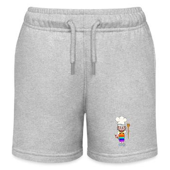 LGBT KOCH Köche Köchin Regenbogen Küche - Kinder Organic Joggingshorts Mini Bolter von Stanley/Stella - Grau meliert - Vorne