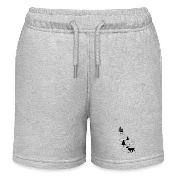 Skandinavien Straße Rentier - Kinder Organic Joggingshorts Mini Bolter von Stanley/Stella - Grau meliert - Vorne