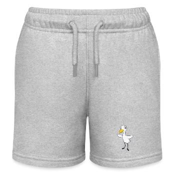 Oiseau sceptique - Short de jogging enfant bio Stanley/Stella - gris chiné - Devant