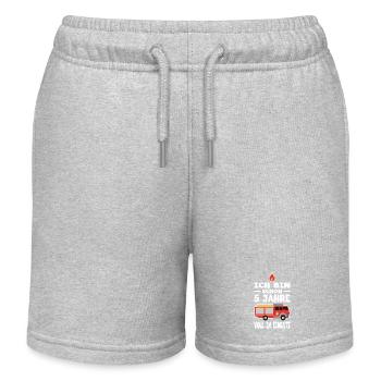 Cadeau 5ème anniversaire 5 ans Anniversaire des enfants - Short de jogging enfant bio Stanley/Stella - gris chiné - Devant