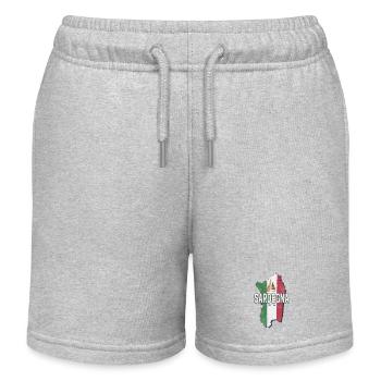 Sardinia Italy Retro Region Vintage Souvenir - Kids Organic Sweat Shorts by Stanley/Stella - heather grey - Front