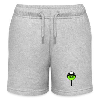 Frosch Sir Herr reich Gangster Brille Hut Krawatte - Kinder Organic Joggingshorts Mini Bolter von Stanley/Stella - Grau meliert - Vorne