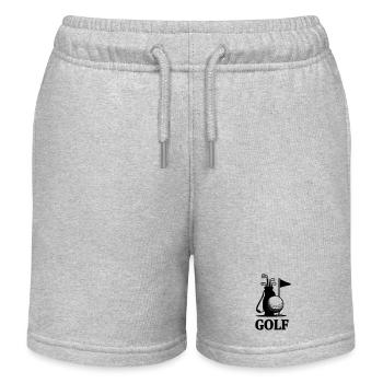 Lettrage de golf avec du matériel de golf - Short de jogging enfant bio Stanley/Stella - gris chiné - Devant