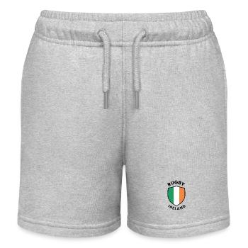 Conception du Rugby Ireland Shield - Short de jogging enfant bio Stanley/Stella - gris chiné - Devant