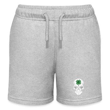 Fusion du crâne de trèfle - Short de jogging enfant bio Stanley/Stella - gris chiné - Devant