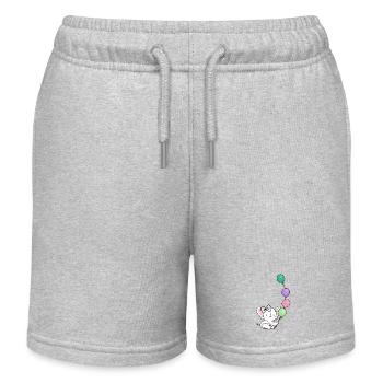Ballonelefant mit Bogen - Kinder Organic Joggingshorts Mini Bolter von Stanley/Stella - Grau meliert - Vorne