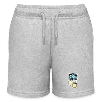 POUR COOL REPEAT - Kinder Organic Joggingshorts Mini Bolter von Stanley/Stella - Grau meliert - Vorne