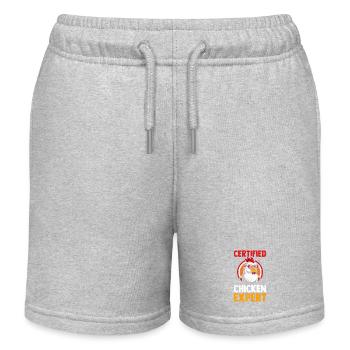 Farmer Rooster Flock Poultry Chicken - Kinder Organic Joggingshorts Mini Bolter von Stanley/Stella - Grau meliert - Vorne