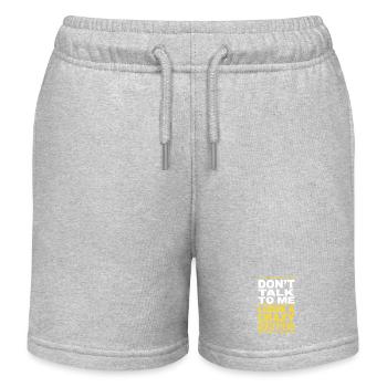 Crazy Girlfriend Forgive Couple Crazy Girlfriend - Kids Organic Sweat Shorts by Stanley/Stella - heather grey - Front