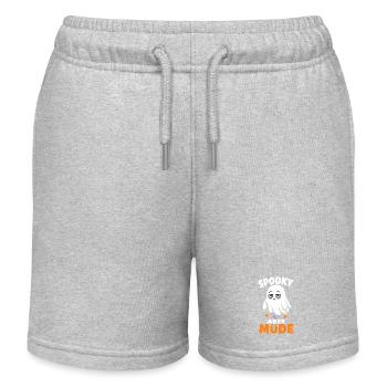 Spooky aber müde – Verschlafener Halloween-Geist - Kinder Organic Joggingshorts Mini Bolter von Stanley/Stella - Grau meliert - Vorne