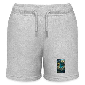 Fröhliche und niedliche Miniaturwelt - Kinder Organic Joggingshorts Mini Bolter von Stanley/Stella - Grau meliert - Vorne