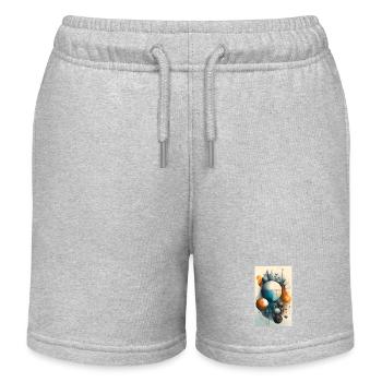 Ville abstraite d’orbes et de structures - Short de jogging enfant bio Stanley/Stella - gris chiné - Devant