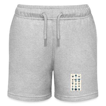 Versions des sphères géométriques - Short de jogging enfant bio Stanley/Stella - gris chiné - Devant