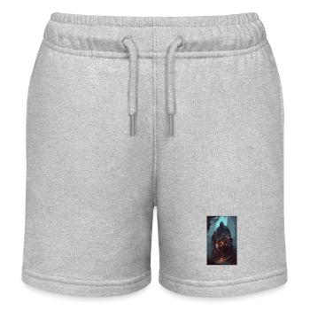 Dark fantasy family tales - Kids Organic Sweat Shorts by Stanley/Stella - heather grey - Front