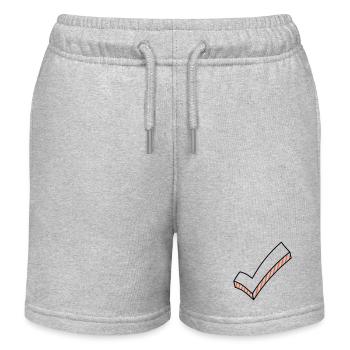 Hook on it two-tone - Kids Organic Sweat Shorts by Stanley/Stella - heather grey - Front