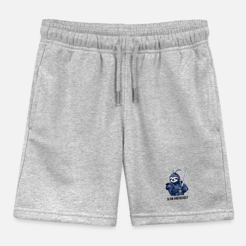 Samurai Sloth Kids Organic Sweat Shorts by Stanley/Stella