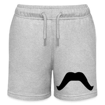 Schnurrbart. Bart. Schnauzbart - Kinder Organic Joggingshorts Mini Bolter von Stanley/Stella - Grau meliert - Vorne