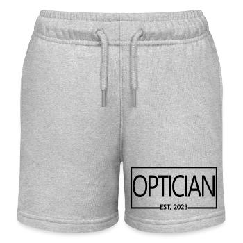 Opticien Est. 2023 Cadeau étudiant opticien diplômé - Short de jogging enfant bio Stanley/Stella - gris chiné - Devant