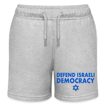 Defend israeli democracy - Kinder Organic Joggingshorts Mini Bolter von Stanley/Stella - Grau meliert - Vorne