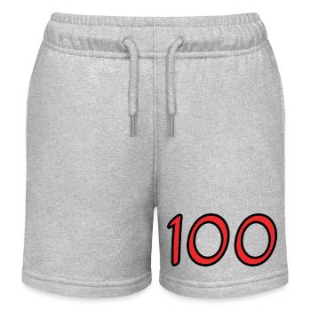 100. 100 YEARS. 100th ANNIVERSARY. 100 BIRTHDAY - Kids Organic Sweat Shorts by Stanley/Stella - heather grey - Front