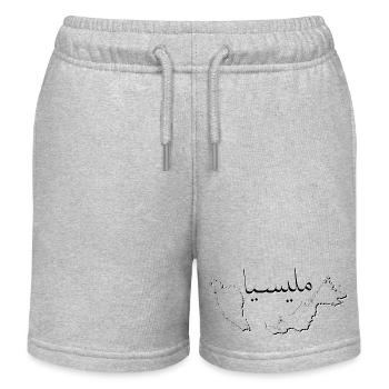 Malaysia Landkarte als Umriss MY - Kinder Organic Joggingshorts Mini Bolter von Stanley/Stella - Grau meliert - Vorne