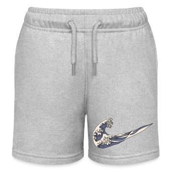 La grosse vague au large de Kanagawa - Short de jogging enfant bio Stanley/Stella - gris chiné - Devant