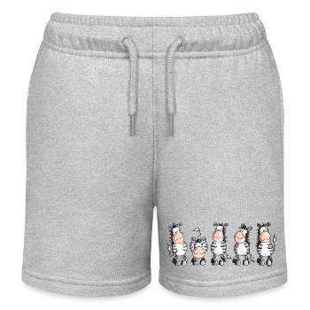 Funny Zebras - Zebra - Kinder Organic Joggingshorts Mini Bolter von Stanley/Stella - Grau meliert - Vorne