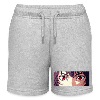 Anime Eyes Red Intense Look Manga Fan - Short de jogging enfant bio Stanley/Stella - gris chiné - Devant