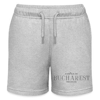 Bukarest, Rumänien Stil Design T-Shirt - Kinder Organic Joggingshorts Mini Bolter von Stanley/Stella - Grau meliert - Vorne
