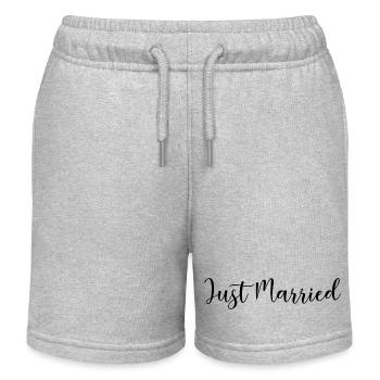LIEBE. PAAR. ICH HABE GERADE GEHEIRATET. Junggesellinnenabschied. VALENTINSTAG. - Kinder Organic Joggingshorts Mini Bolter von Stanley/Stella - Grau meliert - Vorne
