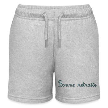RETIREMENT. RETIREMENT. RETIRED. RETIREMENT. BEST - Kids Organic Sweat Shorts by Stanley/Stella - heather grey - Front