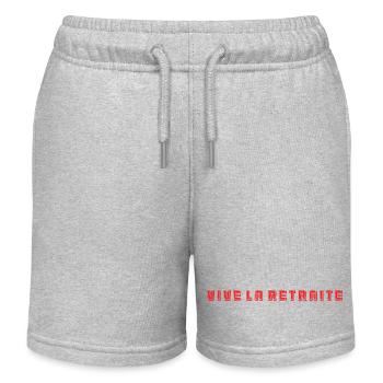 RETIREMENT. HAPPY RETIREMENT. HAPPY RETIREMENT - Kids Organic Sweat Shorts by Stanley/Stella - heather grey - Front