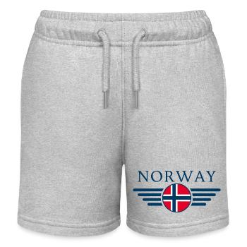 Norwegen Stil Design T-Shirt - Kinder Organic Joggingshorts Mini Bolter von Stanley/Stella - Grau meliert - Vorne