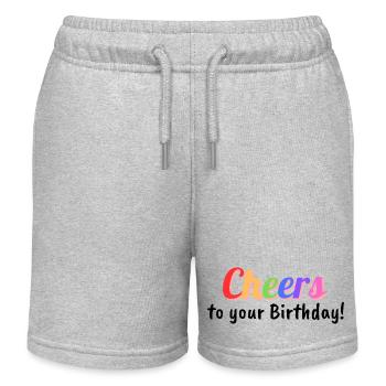 Cheers to your birthday - Kids Organic Sweat Shorts by Stanley/Stella - heather grey - Front