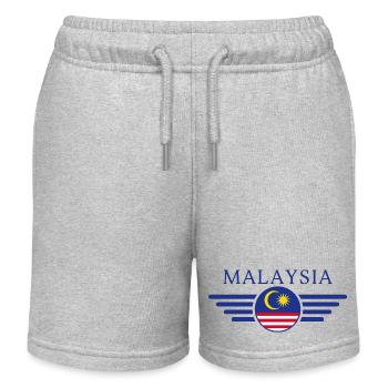 Malaysia Stil Design T-Shirt - Kinder Organic Joggingshorts Mini Bolter von Stanley/Stella - Grau meliert - Vorne