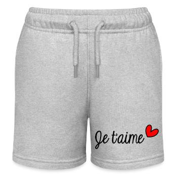 VALENTINSTAG. Junggesellinnenabschied. ICH LIEBE DICH. ICH LIEBE DICH. LIEBE - Kinder Organic Joggingshorts Mini Bolter von Stanley/Stella - Grau meliert - Vorne